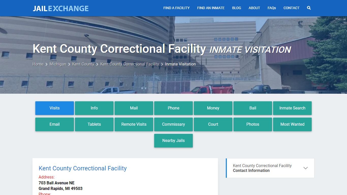 Inmate Visitation - Kent County Correctional Facility, MI - Jail Exchange