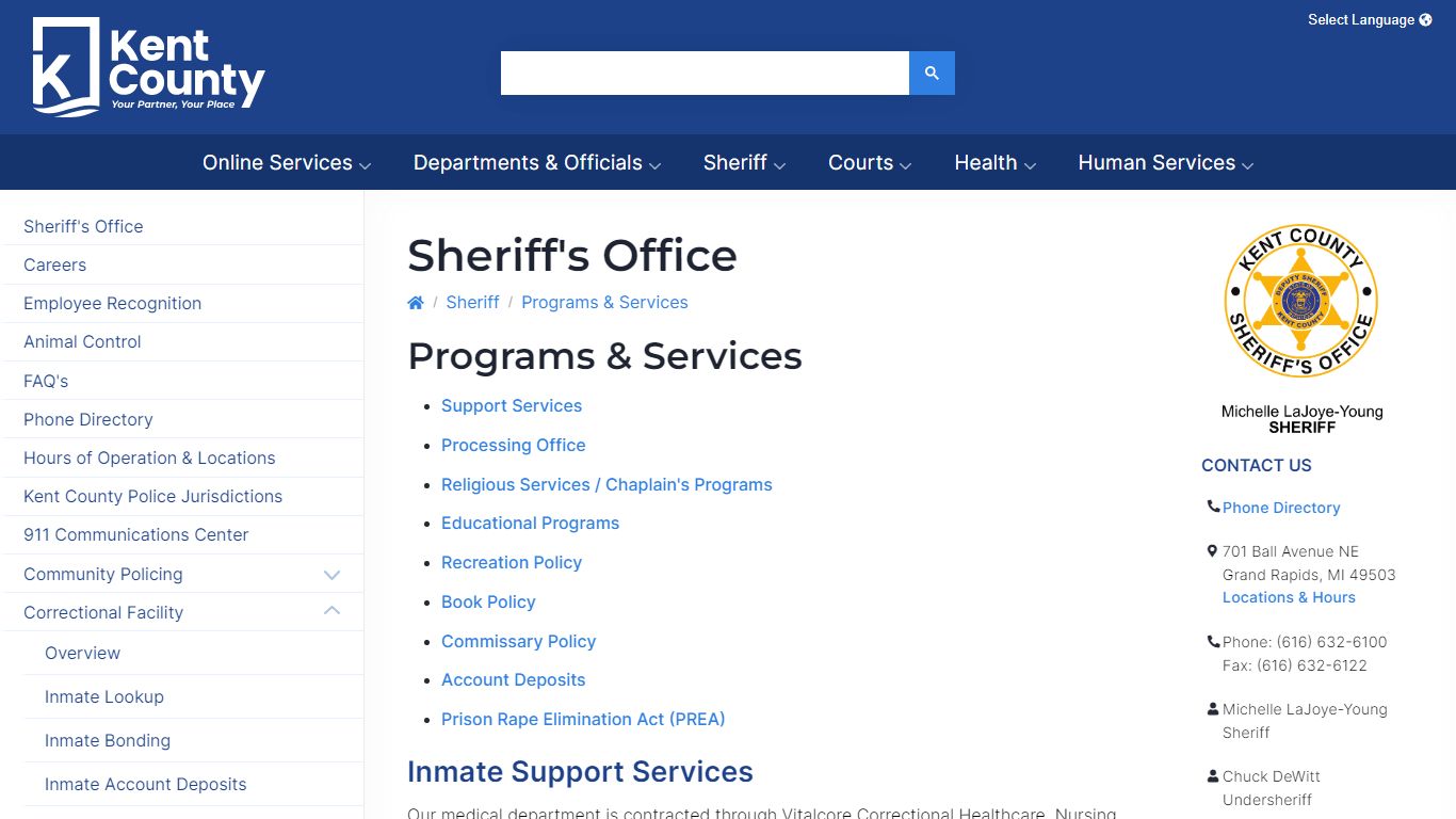 Programs & Services - Kent County, Michigan